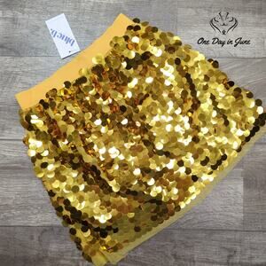 blue b. Pull On Sequin Mini Skirt Size S